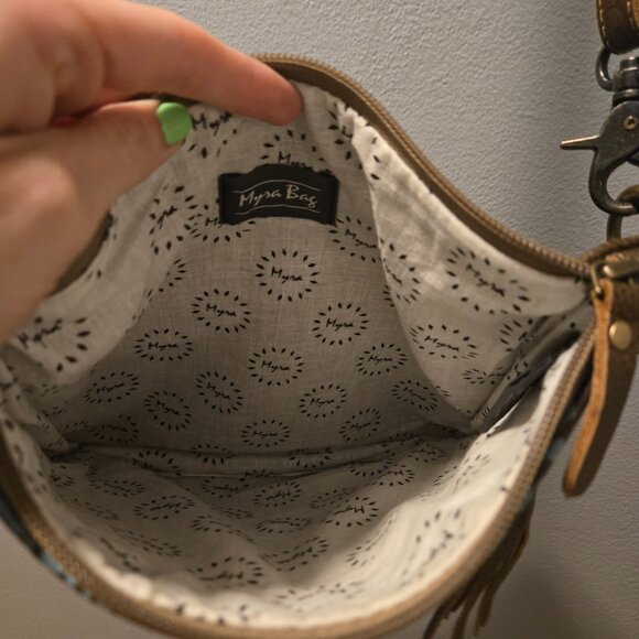 Myra Bag Leather Crossbody Western Chic Cosmic Cowboy - Picture 5 of 6